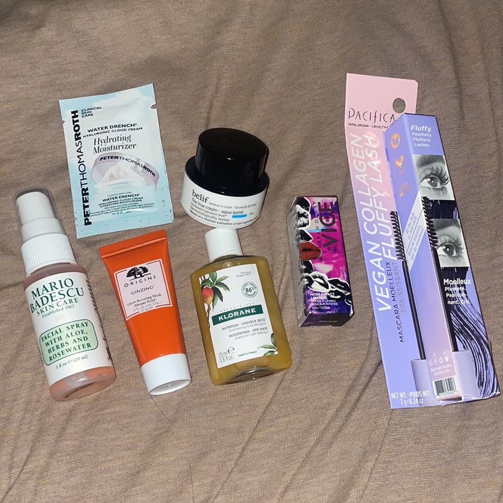 Skincare / makeup bundle ( origins , klorane , belif , urban decay )